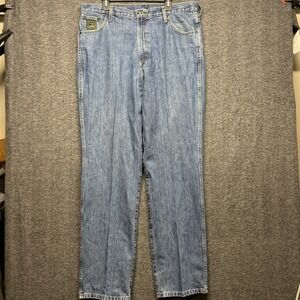 Cinch Jeans Mens 38x36 Blue Denim Relaxed Fit Made in USA Western Cowboy